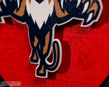 Florida Panthers CRAFT SERIES 3D Vintage Metal Wall Art