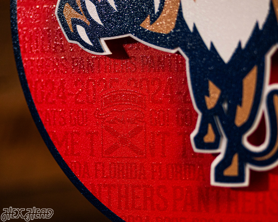 Florida Panthers CRAFT SERIES 3D Vintage Metal Wall Art