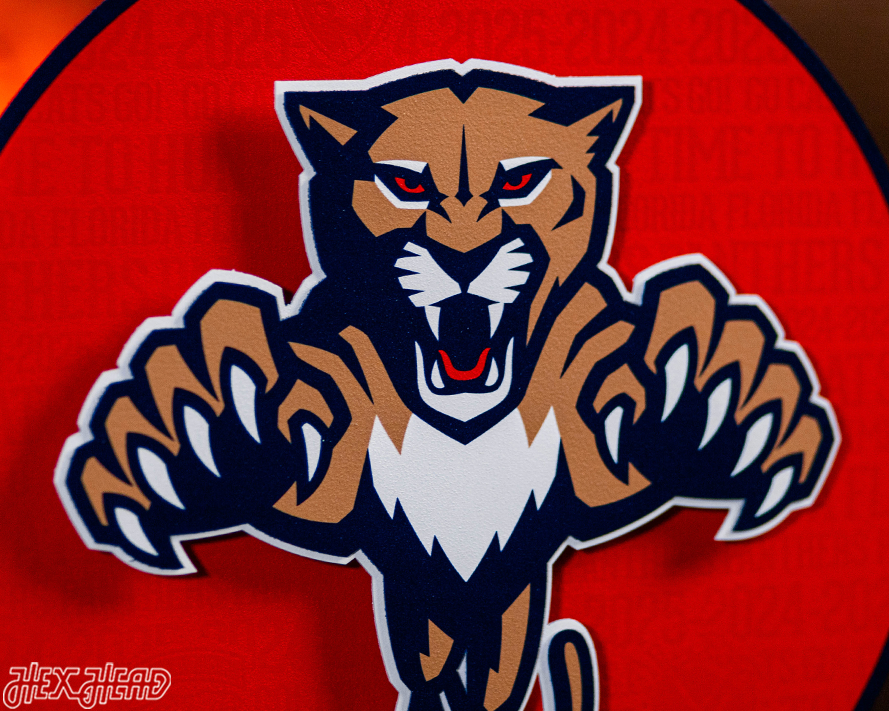 Florida Panthers CRAFT SERIES 3D Vintage Metal Wall Art