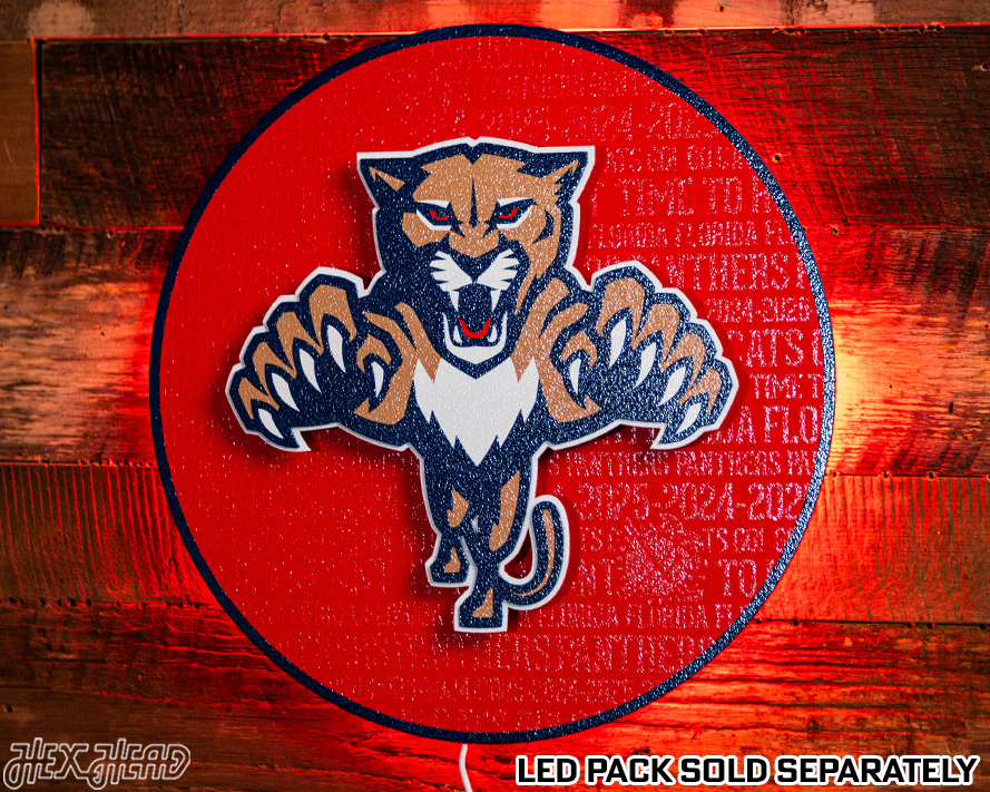 Florida Panthers CRAFT SERIES 3D Vintage Metal Wall Art