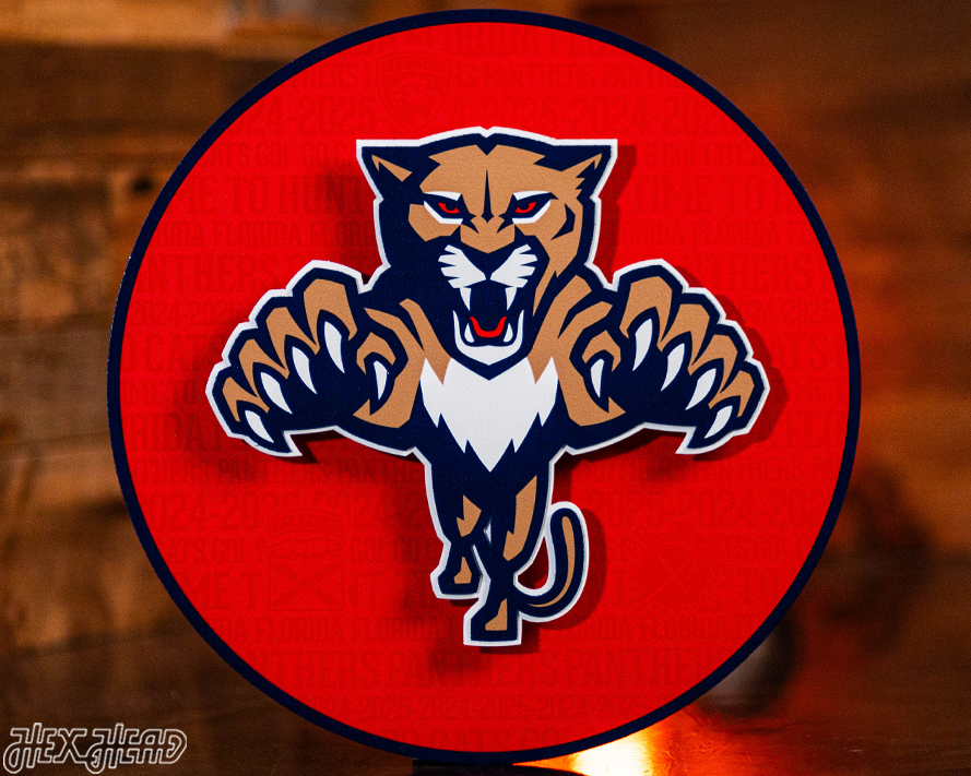 Florida Panthers CRAFT SERIES 3D Vintage Metal Wall Art