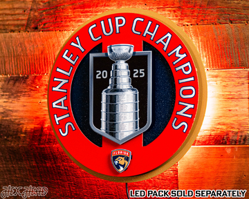 12" Florida Panthers HEX HEAD EXCLUSIVE Design 2025 Champions 3D Metal Wall Art