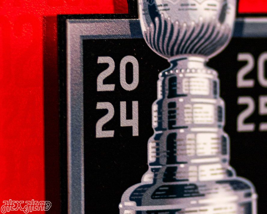 Florida Panthers Back to Back 2025 Stanley Cup Champions 3D Metal Wall Art
