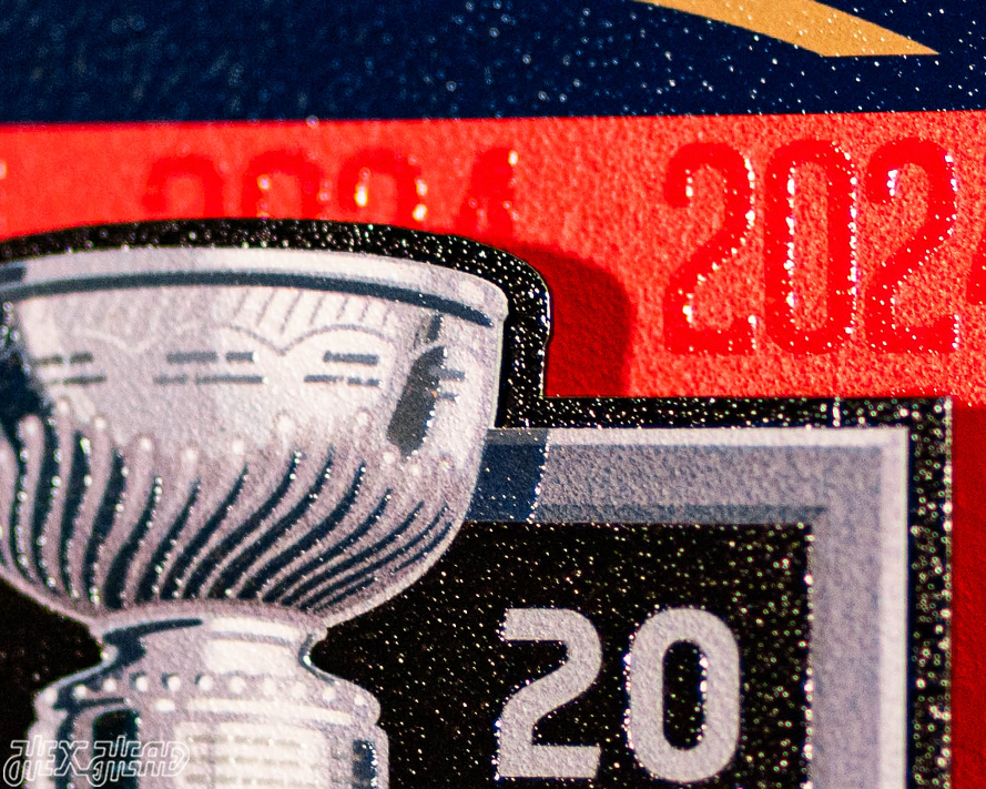 Florida Panthers Back to Back 2025 Stanley Cup Champions 3D Metal Wall Art