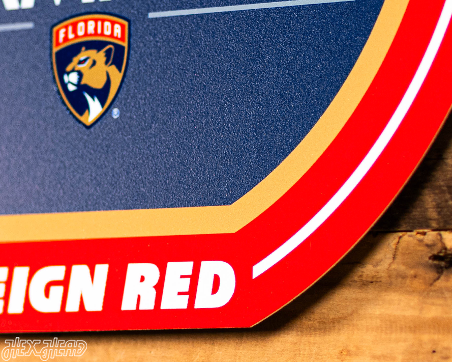 VARSITY Collection- SINGLE layer Florida Panthers 2025 Stanley Cup Metal Wall Art