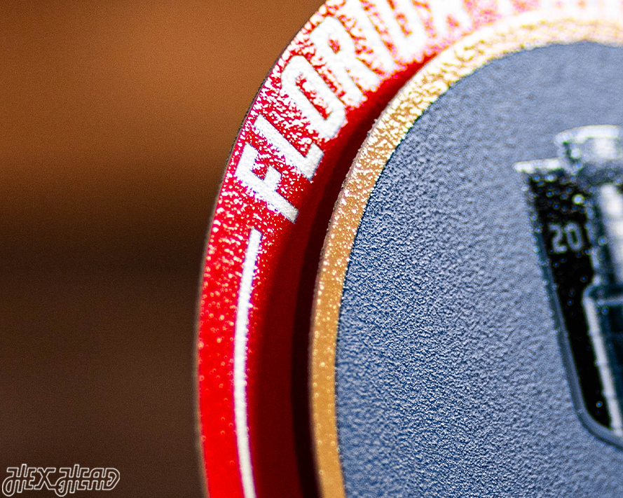 8" Florida Panthers 2025 Stanley Cup Champions "Double Play" On the Shelf or on the Wall Art