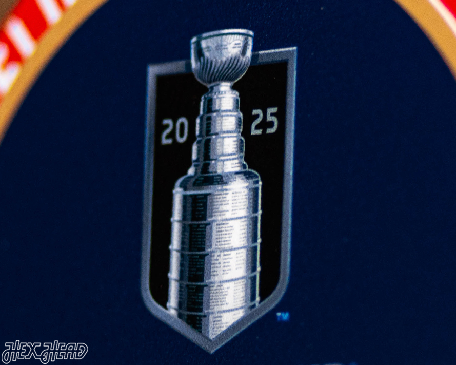 8" Florida Panthers 2025 Stanley Cup Champions "Double Play" On the Shelf or on the Wall Art