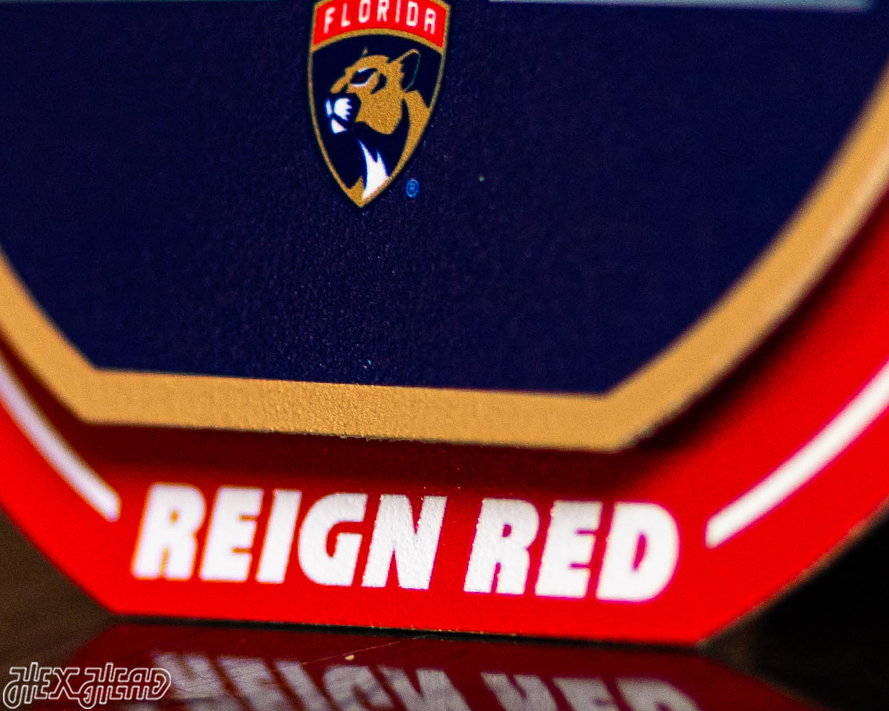 8" Florida Panthers 2025 Stanley Cup Champions "Double Play" On the Shelf or on the Wall Art