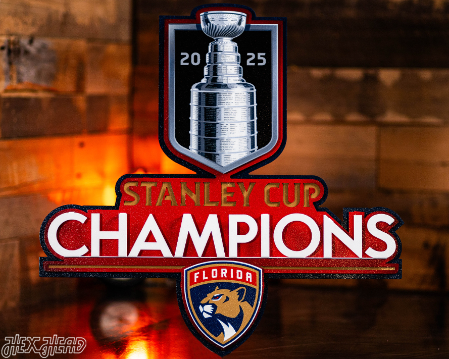 Florida Panthers OFFICIAL 2025 Stanley Cup Champion 3D Metal Wall Art