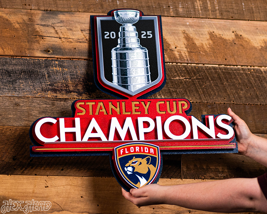 Florida Panthers OFFICIAL 2025 Stanley Cup Champion 3D Metal Wall Art