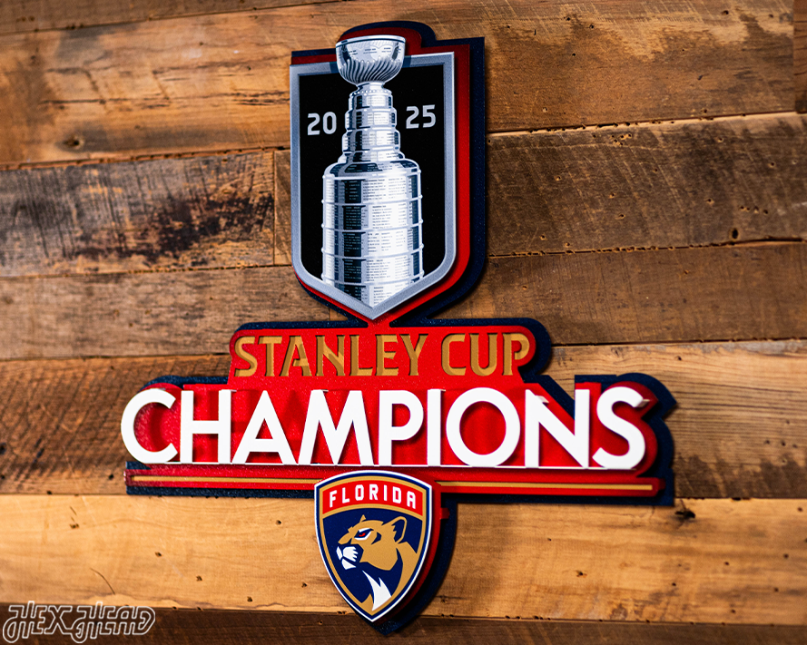 Florida Panthers OFFICIAL 2025 Stanley Cup Champion 3D Metal Wall Art