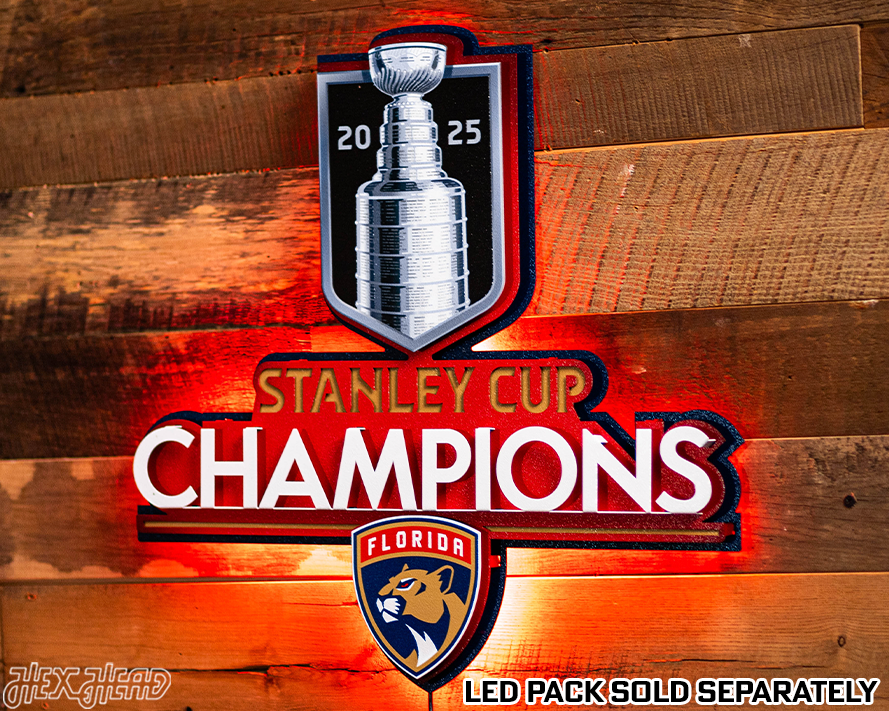Florida Panthers OFFICIAL 2025 Stanley Cup Champion 3D Metal Wall Art