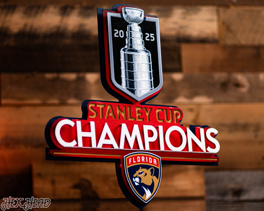 Florida Panthers OFFICIAL 2025 Stanley Cup Champion 3D Metal Wall Art