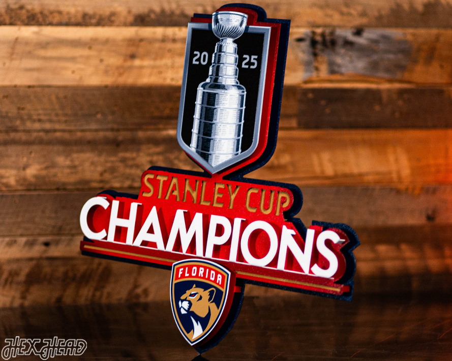 Florida Panthers OFFICIAL 2025 Stanley Cup Champion 3D Metal Wall Art