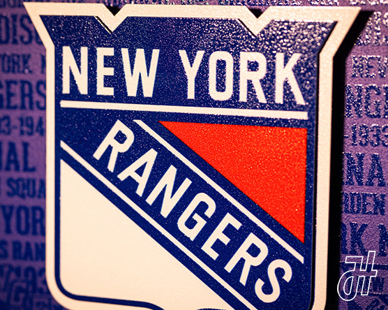 New York Rangers CRAFT SERIES 3D Embossed Metal Wall Art