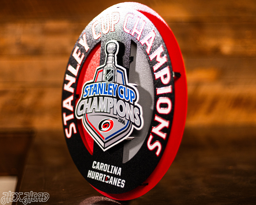 Carolina Hurricanes HEX HEAD EXCLUSIVE 2006 Stanley Cup 3D Metal Wall Art
