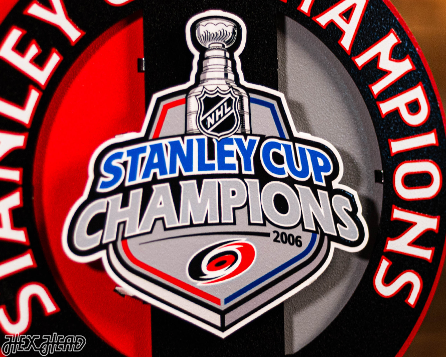 Carolina Hurricanes HEX HEAD EXCLUSIVE 2006 Stanley Cup 3D Metal Wall Art