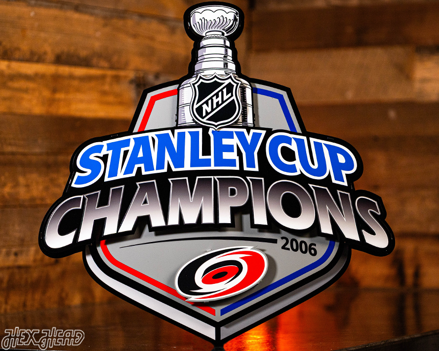 Carolina Hurricanes OFFICIAL 2006 Stanley Cup 3D Metal Wall Art