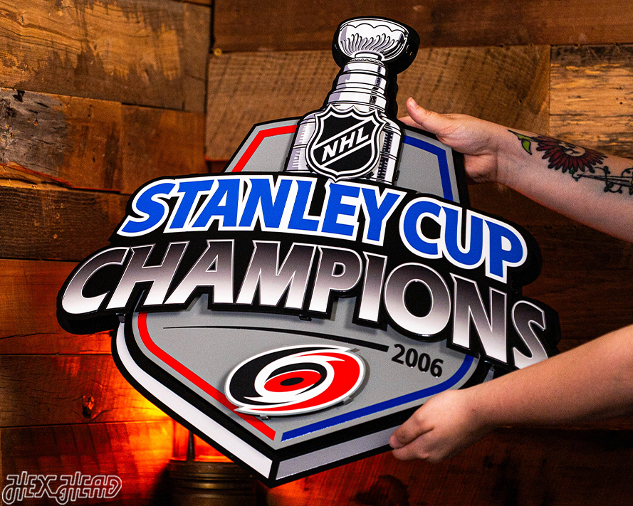 Carolina Hurricanes OFFICIAL 2006 Stanley Cup 3D Metal Wall Art