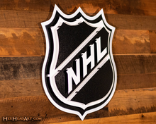 Load image into Gallery viewer, NHL National Hockey League Shield 3D Vintage Metal Wall Art
