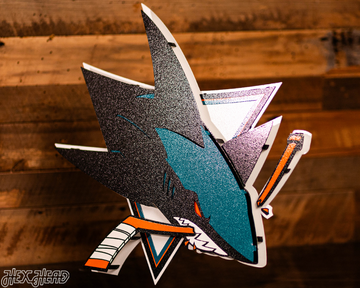 San Jose Sharks 3D Vintage Metal Wall Art