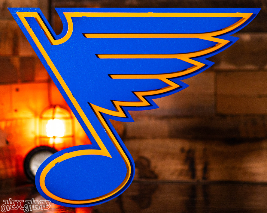 St Louis Blues 3D Vintage Metal Wall Art