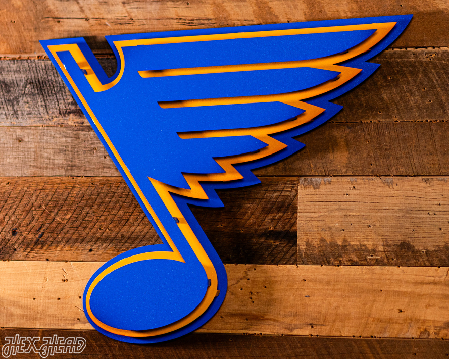 St Louis Blues 3D Vintage Metal Wall Art
