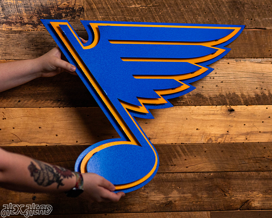 St Louis Blues 3D Vintage Metal Wall Art