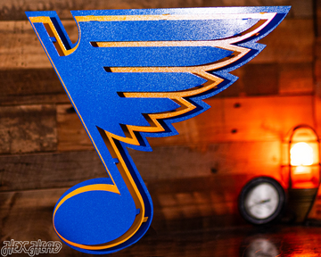 St Louis Blues 3D Vintage Metal Wall Art