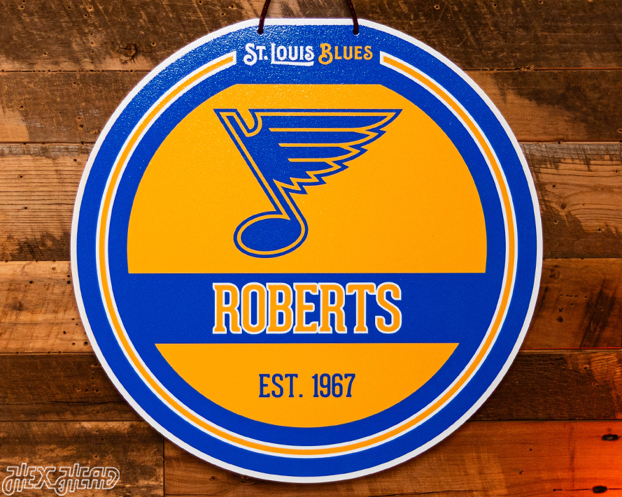 St. Louis Blues Personalized Monogram Metal Art