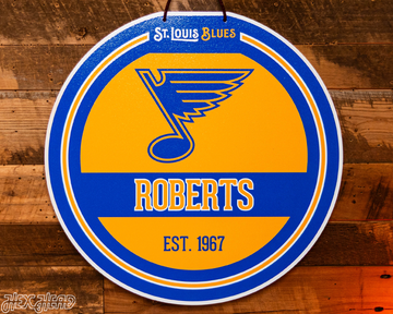 St. Louis Blues Personalized Monogram Metal Art