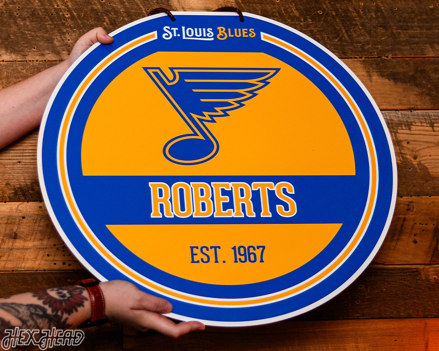 St. Louis Blues Personalized Monogram Metal Art