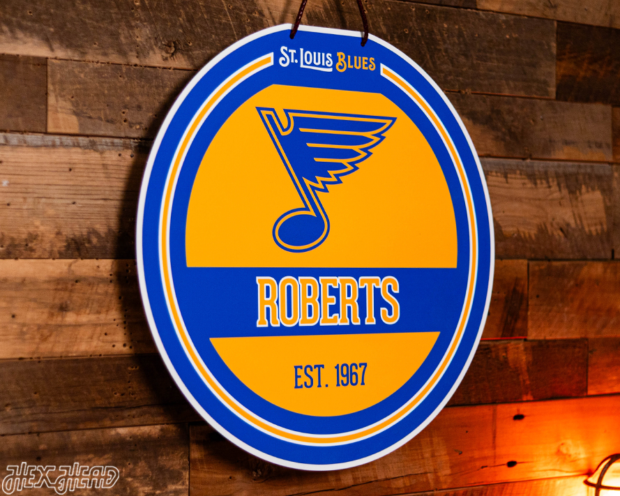 St. Louis Blues Personalized Monogram Metal Art