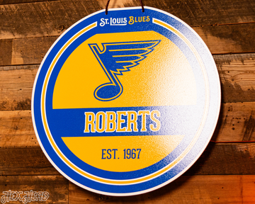 St. Louis Blues Personalized Monogram Metal Art