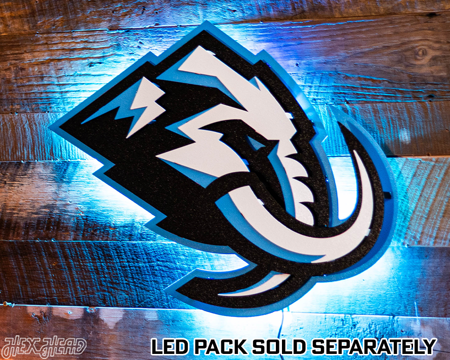 Utah Mammoth Primary Logo 3D Vintage Metal Wall Art