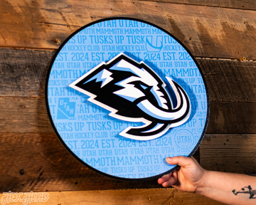Utah Mammoth Craft Series 3D Embossed Metal Wall Art