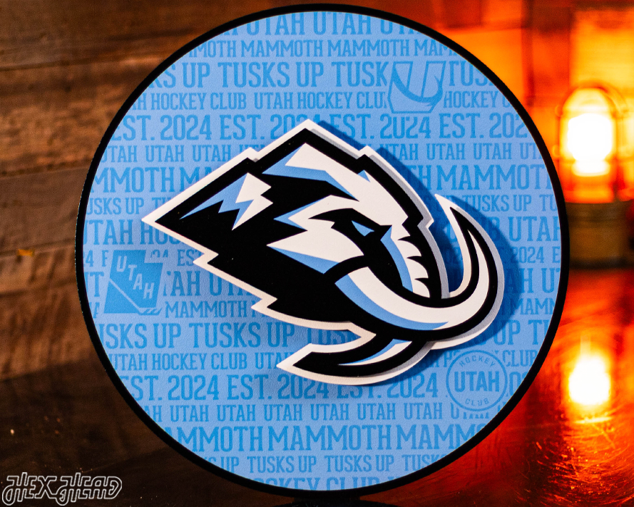 Utah Mammoth Craft Series 3D Embossed Metal Wall Art