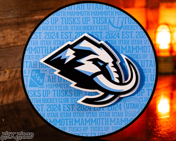 Utah Mammoth Craft Series 3D Embossed Metal Wall Art