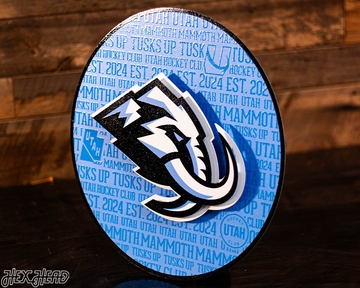 Utah Mammoth Craft Series 3D Embossed Metal Wall Art