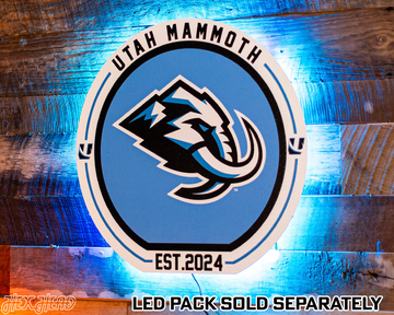 VARSITY Collection - Single Layer Utah Mammoth Metal Wall Art