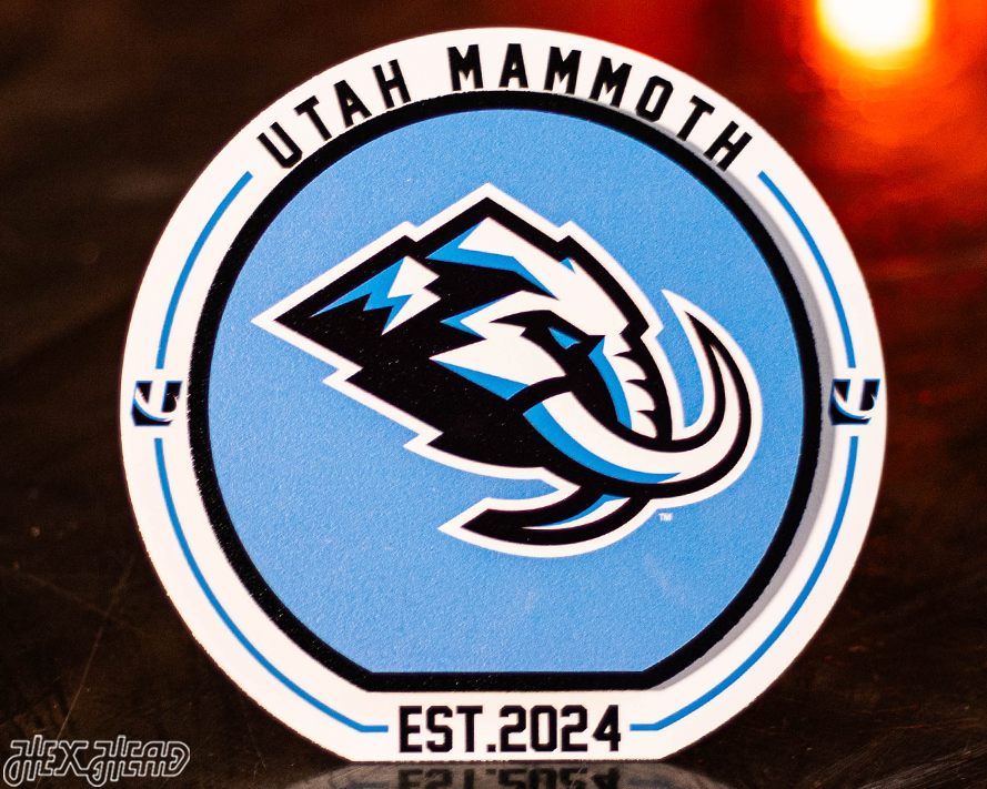 Utah Mammoth "Double Play" On the Shelf or on the Wall Art