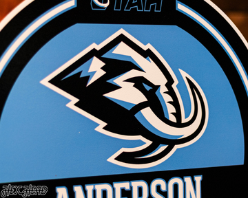 Utah Mammoth Personalized Monogram Metal Art