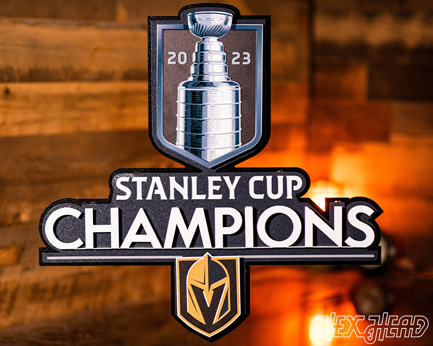 Vegas Golden Knights OFFICIAL 2023 Stanley Cup Winner 3D Metal Wall Art