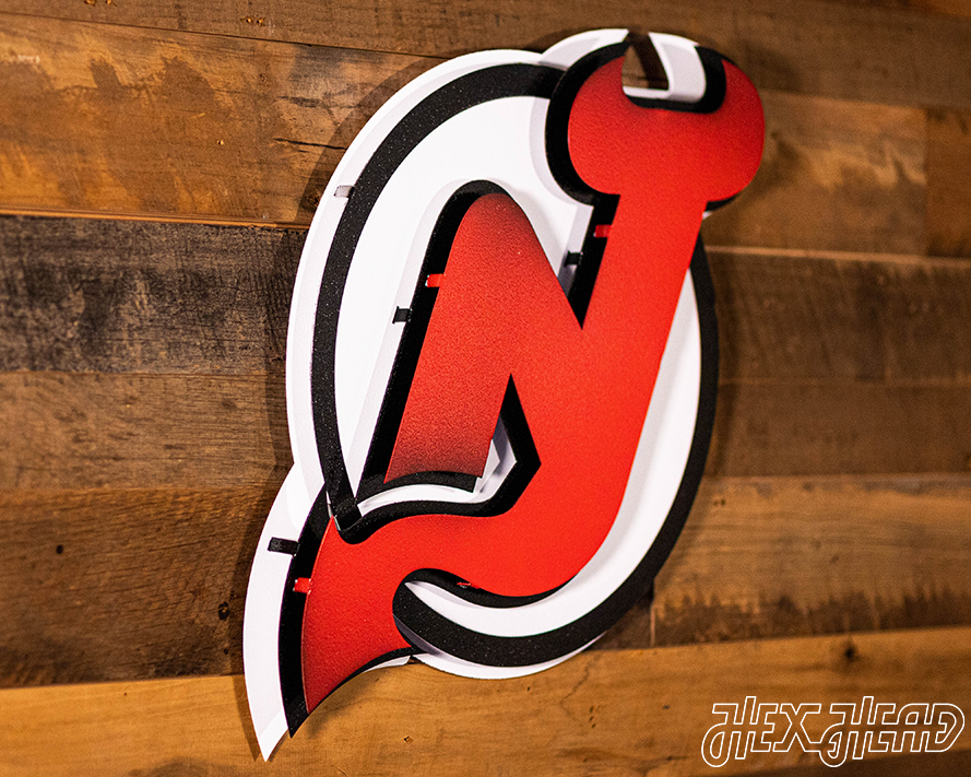 New Jersey Devils NHL 3D Vintage Metal Wall Art