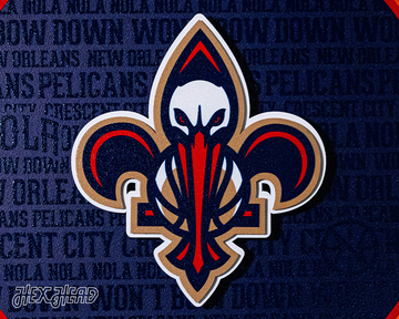 New Orleans Pelicans CRAFT SERIES 3D Embossed Metal Wall Art