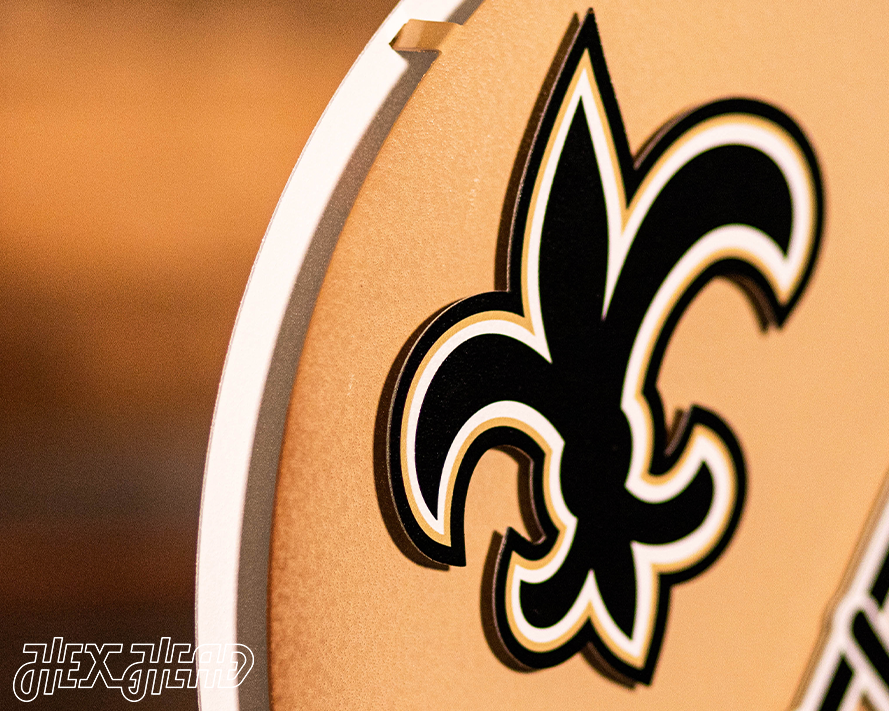 New Orleans Saints BLITZ Collection - 8 Layer Helmet 3D Vintage Metal Wall Art