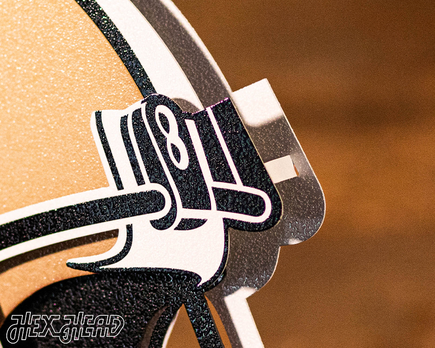 BLITZ Collection - 8 Layer New Orleans Saints Helmet 3D Vintage Metal Wall Art