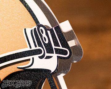 New Orleans Saints BLITZ Collection - 8 Layer Helmet 3D Vintage Metal Wall Art