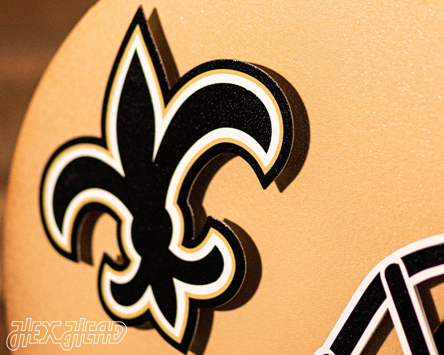 New Orleans Saints BLITZ Collection - 8 Layer Helmet 3D Vintage Metal Wall Art