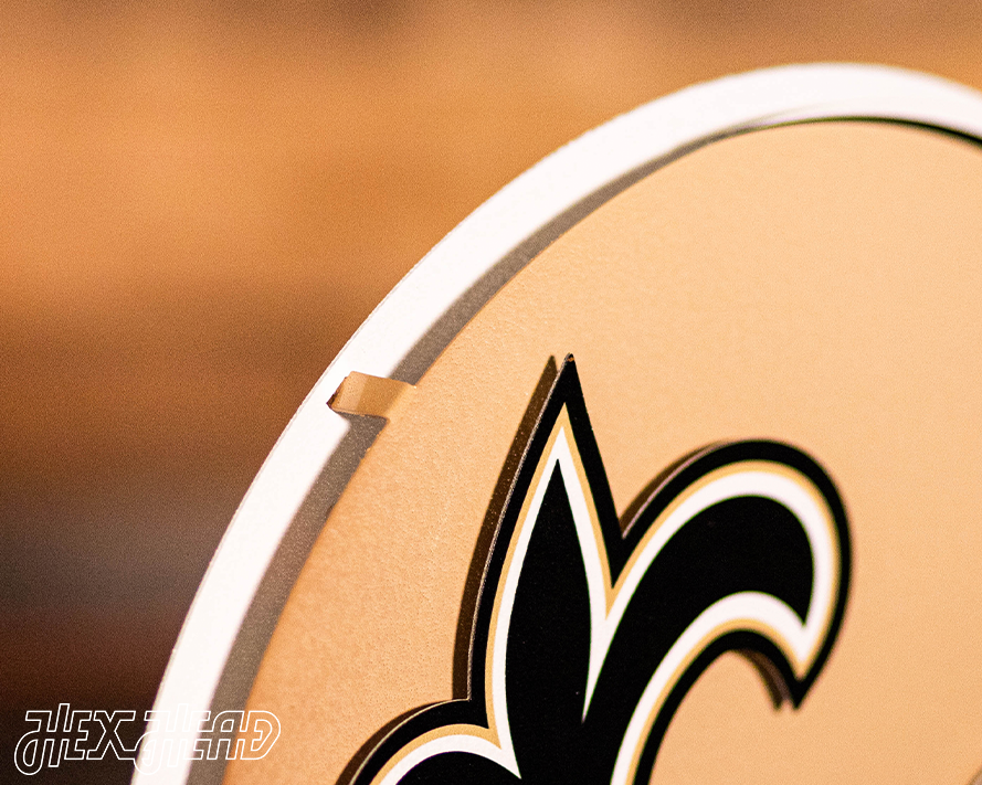 New Orleans Saints BLITZ Collection - 8 Layer Helmet 3D Vintage Metal Wall Art